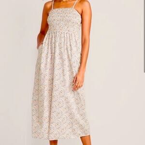Old Navy Strapless Cotton Smocked Midi Maxi Dress XL